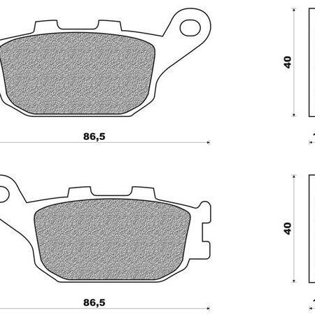 Coppia pasticche posteriore per Honda CBF 500 dal 2004, CB 600 Hornet