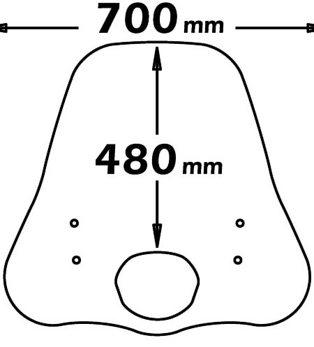Parabrezza Media Protezione Per Honda Sh 125I - 150I 2009 - 05/2012  - e122-125i-SH-2009-05/2012