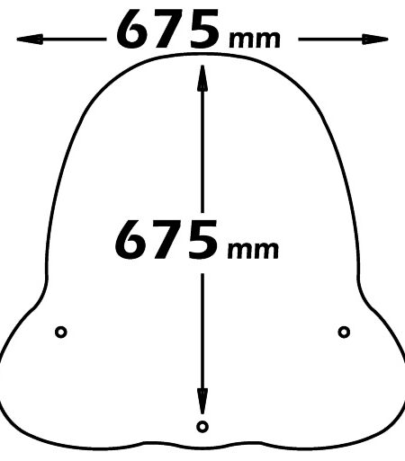 Parabrezza Media Protezione Per Honda @125 2003-2004 / 150   2000-2006  - e20-125-@-2003-2004