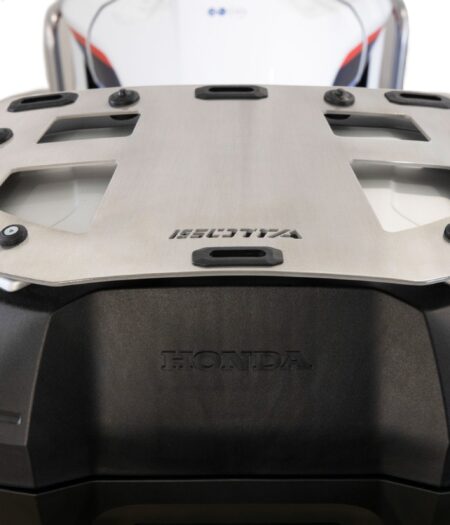 Portapacchi In Alluminio Per Bauletto Superiore Originale Per Honda Spazzolato Lucido  - PP194-1100-NT 1100-2022-2024