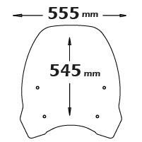Lastra Di Ricambio Maxi Trasparente Con Serigrafia Anti Refrazione Solare  - sc4509-300i-SH-2015-2020
