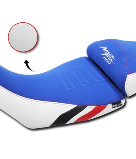 Sella Posteriore Comfort Per Africa Twin Crf 2020>2024 Blu e bianca con dettagli rossi e neri - SE201-TC3-1100-AFRICA TWIN CRF 1100 L ADVENTURE SPORT-2024
