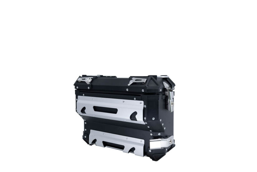 PAIR OF BLACK SIDE CASES ALPI-TECH 38 LT. + 32 LT. + PANNIER HOLDER Honda Crf 1000 L Africa Twin Adventure Sport 2018/2020 e4