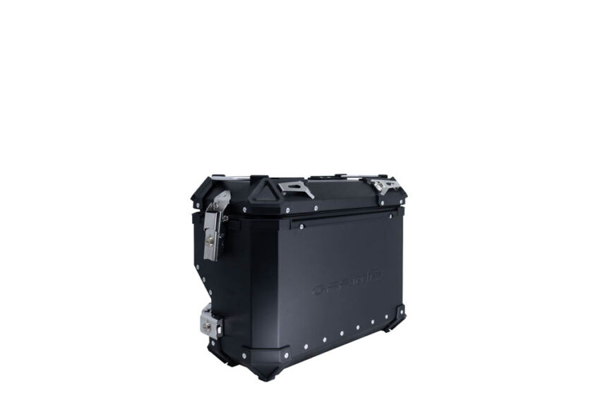 PAIR OF BLACK SIDE CASES ALPI-TECH 38 LT. + 32 LT. + PANNIER HOLDER Honda Crf 1000 L Africa Twin Adventure Sport 2018/2020 e4