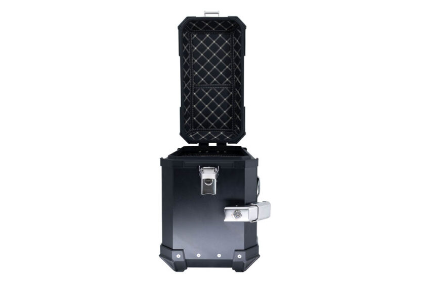 PAIR OF BLACK SIDE CASES ALPI-TECH 38 LT. + 32 LT. + PANNIER HOLDER Honda Crf 1000 L Africa Twin Adventure Sport 2018/2020 e4