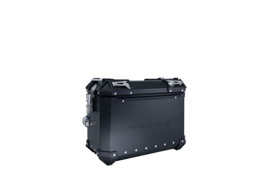 PAIR OF BLACK SIDE CASES ALPI-TECH 38 LT. + 32 LT. + PANNIER HOLDER Honda Crf 1000 L Africa Twin Adventure Sport 2018/2020 e4