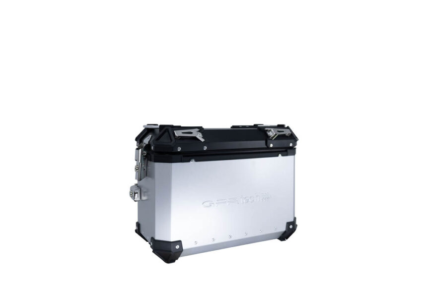 PAIR OF SILVER SIDE CASES ALPI-TECH 38 LT. + 32 LT. + PANNIER HOLDER Honda Crf 1000 L Africa Twin Adventure Sport 2018/2020 e4