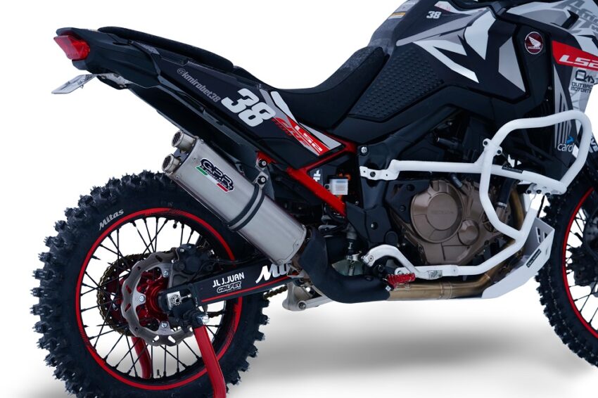 Scarico GPR compatibile con  Honda Crf 1100 L Africa Twin Adventure Sport 2020-2025, Dual Inox