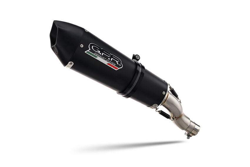 Scarico GPR compatibile con  Honda Cb 500 F 2021-2025, GP Evo4 Black Titanium