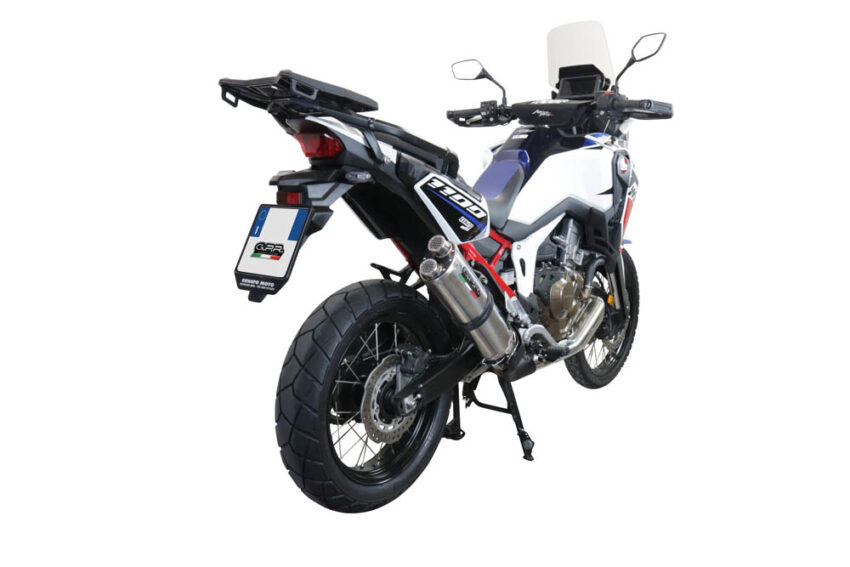 Scarico GPR compatibile con  Honda Crf 1000 L Africa Twin 2018-2020, Dual Inox