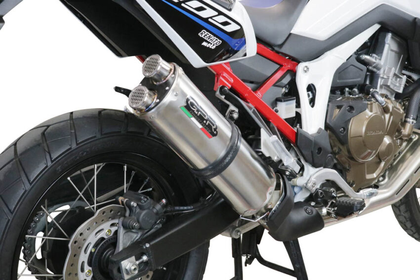 Scarico GPR compatibile con  Honda Crf 1000 L Africa Twin 2018-2020, Dual Inox