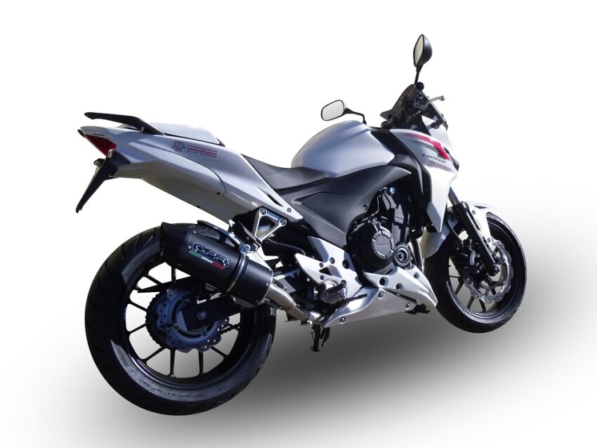 Scarico GPR compatibile con  Honda Cb 400 F 2013-2015, Furore Nero