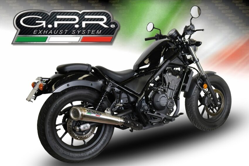 Scarico GPR compatibile con  Honda Cmx 500 Rebel 2017-2020, Powercone Evo
